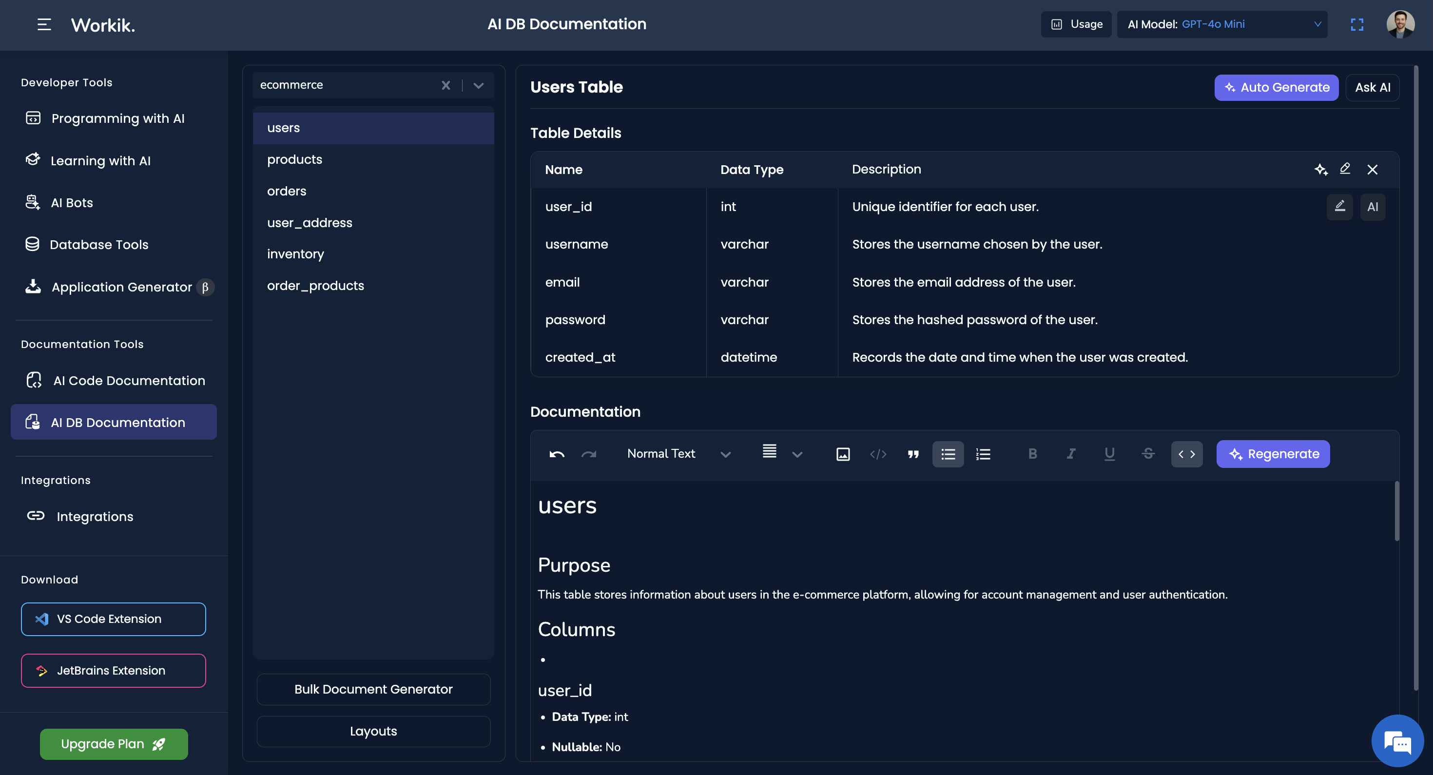 Use AI for Database Documentation: Create DB documentation for SQL and ...