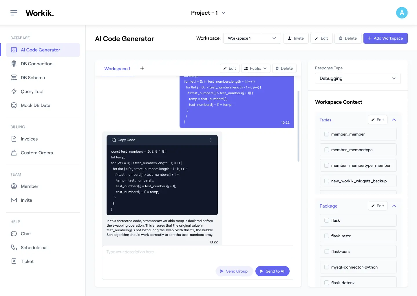 AI backend code generator | Try context-driven code generation for free
